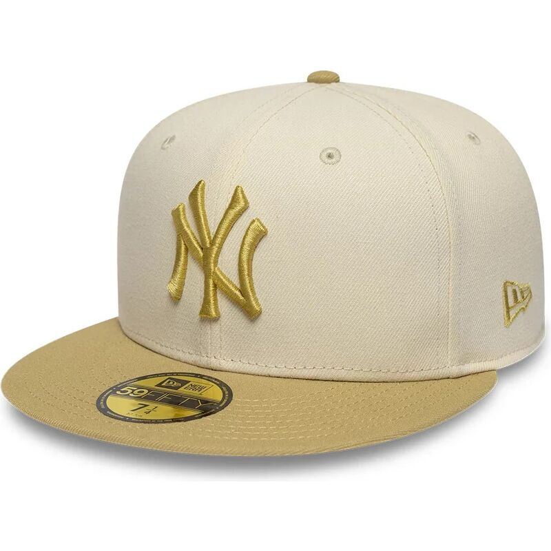 kasketter-flad-beige-tilpasset-59fifty-league-essential-fra-new-york-yankees-mlb-af-new-era