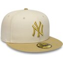 kasketter-flad-beige-tilpasset-59fifty-league-essential-fra-new-york-yankees-mlb-af-new-era