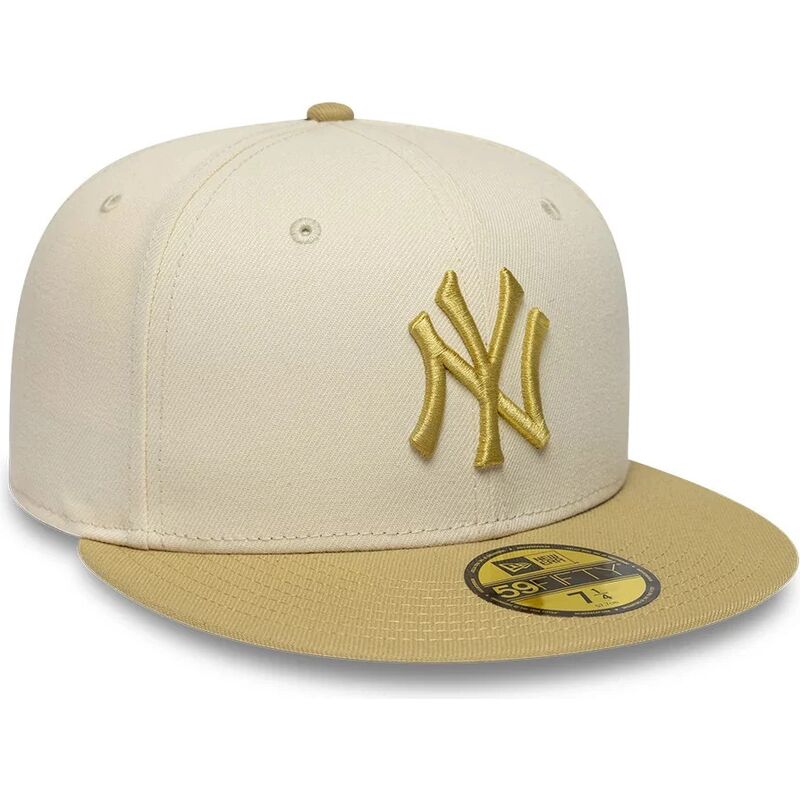 kasketter-flad-beige-tilpasset-59fifty-league-essential-fra-new-york-yankees-mlb-af-new-era