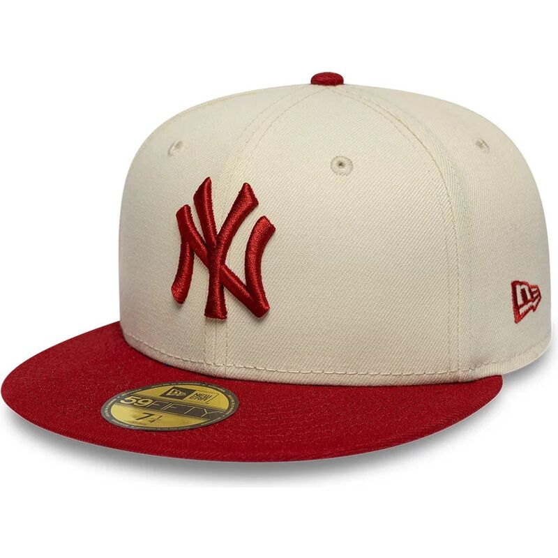 kasketter-flad-beige-tilpasset-59fifty-league-essential-fra-new-york-yankees-mlb-af-new-era