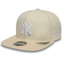 kasketter-flad-beige-snapback-9fifty-cord-visor-fra-new-york-yankees-mlb-af-new-era