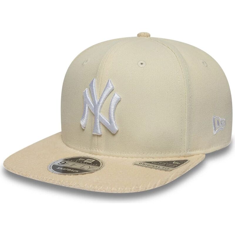 kasketter-flad-beige-snapback-9fifty-cord-visor-fra-new-york-yankees-mlb-af-new-era