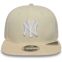kasketter-flad-beige-snapback-9fifty-cord-visor-fra-new-york-yankees-mlb-af-new-era