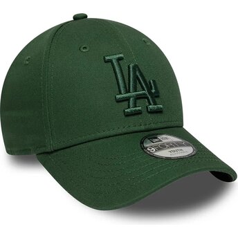 Kasketter buet grøn justerbar rem til barn 9FORTY League Essential fra Los Angeles Dodgers MLB af New Era