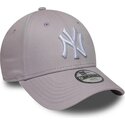 kasketter-buet-violet-justerbar-rem-til-barn-9forty-league-essential-fra-new-york-yankees-mlb-af-new-era