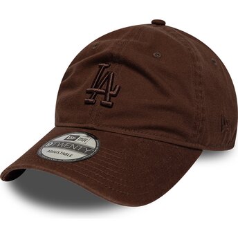Kasketter buet brun justerbar rem 9TWENTY Washed Midi fra Los Angeles Dodgers MLB af New Era