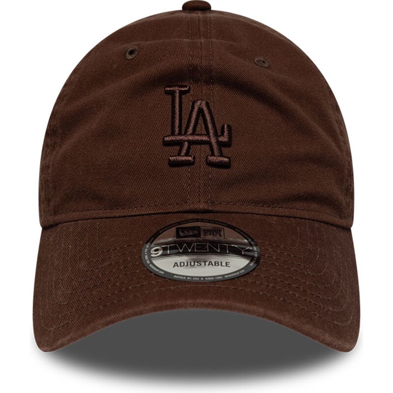 kasketter-buet-brun-justerbar-rem-9twenty-washed-midi-fra-los-angeles-dodgers-mlb-af-new-era