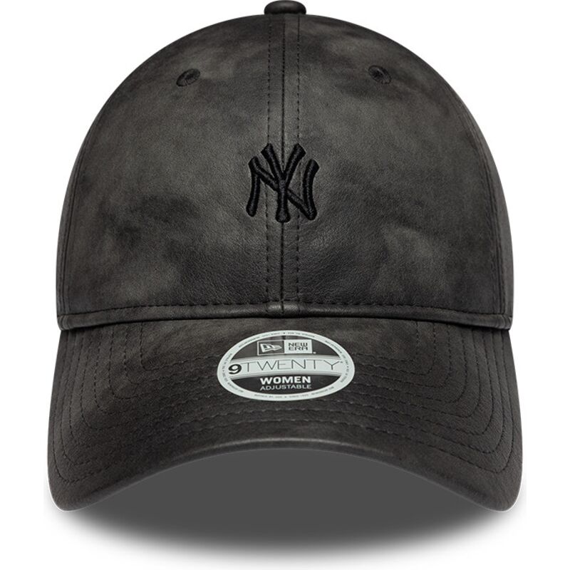 kasketter-buet-sort-justerbar-rem-9twenty-washed-pu-fra-new-york-yankees-mlb-af-new-era