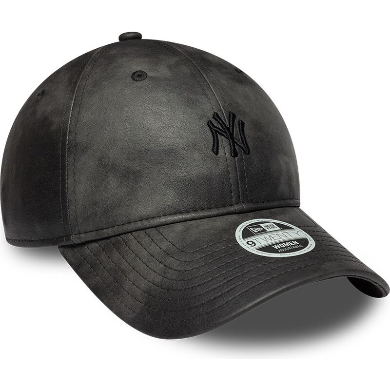 kasketter-buet-sort-justerbar-rem-9twenty-washed-pu-fra-new-york-yankees-mlb-af-new-era