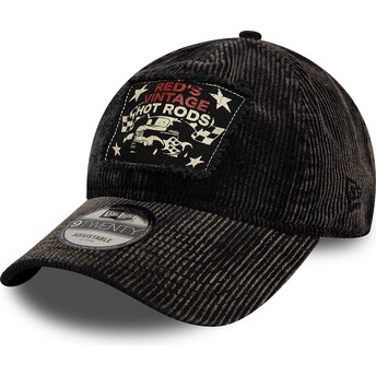 Kasketter buet sort justerbar rem 9TWENTY Patch Acid Cord Hot Rods af New Era