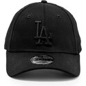 sort-justerbar-curved-kasket-med-sort-logo-9forty-league-essential-fra-los-angeles-dodgers-mlb-fra-new-era
