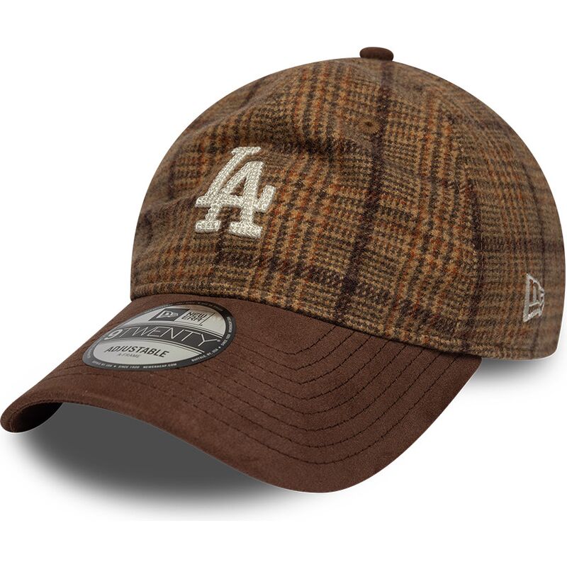 kasketter-buet-brun-justerbar-rem-9twenty-mix-check-fra-los-angeles-dodgers-mlb-af-new-era kasketter-buet-brun-justerbar-rem-9twenty-mix-check-fra-los-angeles-dodgers-mlb-af-new-era
