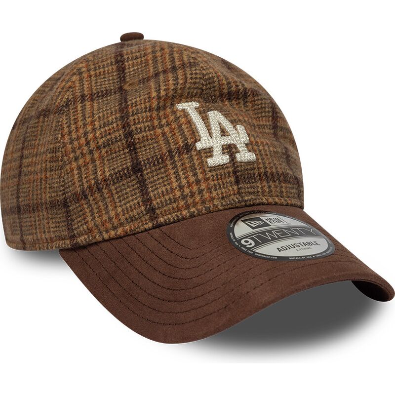 kasketter-buet-brun-justerbar-rem-9twenty-mix-check-fra-los-angeles-dodgers-mlb-af-new-era kasketter-buet-brun-justerbar-rem-9twenty-mix-check-fra-los-angeles-dodgers-mlb-af-new-era