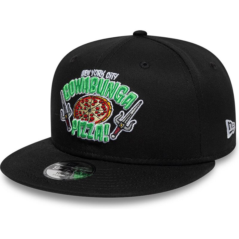 kasketter-flad-sort-snapback-til-barn-9fifty-cowabunga-pizza-fra-tortugas-ninja-af-new-era
