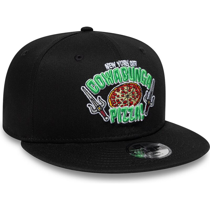kasketter-flad-sort-snapback-til-barn-9fifty-cowabunga-pizza-fra-tortugas-ninja-af-new-era