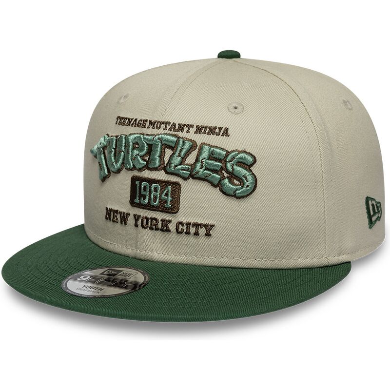 kasketter-flad-gron-snapback-til-barn-9fifty-fra-tortugas-ninja-af-new-era