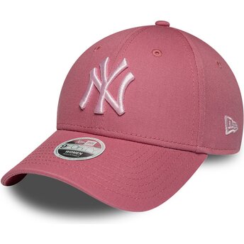 Kasketter buet lyserød justerbar rem 9FORTY League Essential CAS fra New York Yankees MLB af New Era