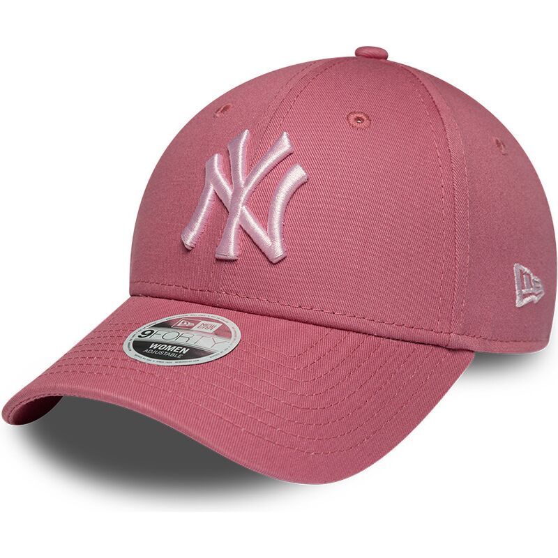 kasketter-buet-lyserod-justerbar-rem-9forty-league-essential-cas-fra-new-york-yankees-mlb-af-new-era