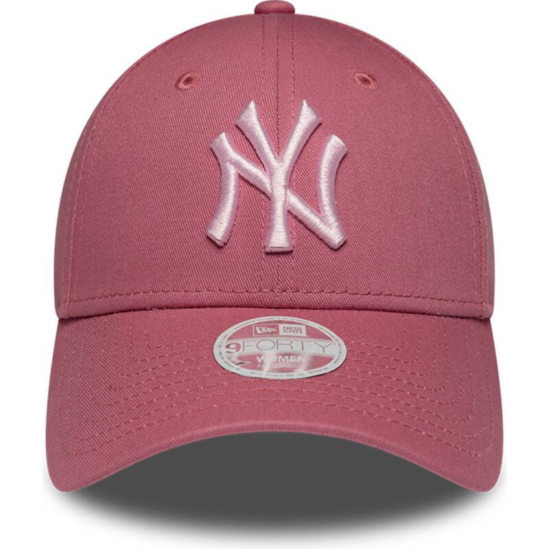 kasketter-buet-lyserod-justerbar-rem-9forty-league-essential-cas-fra-new-york-yankees-mlb-af-new-era