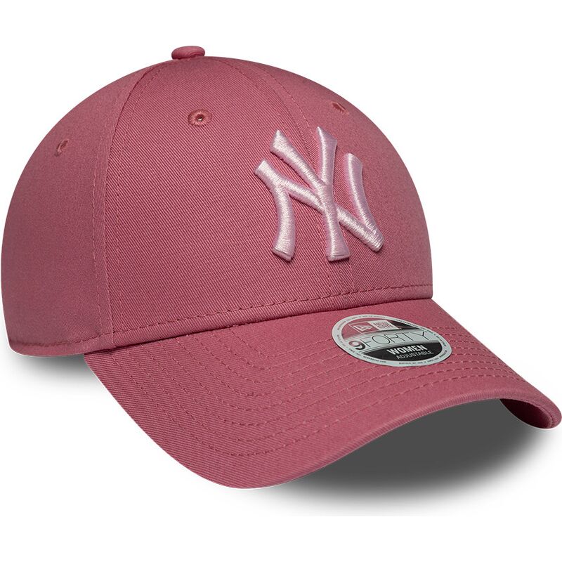 kasketter-buet-lyserod-justerbar-rem-9forty-league-essential-cas-fra-new-york-yankees-mlb-af-new-era