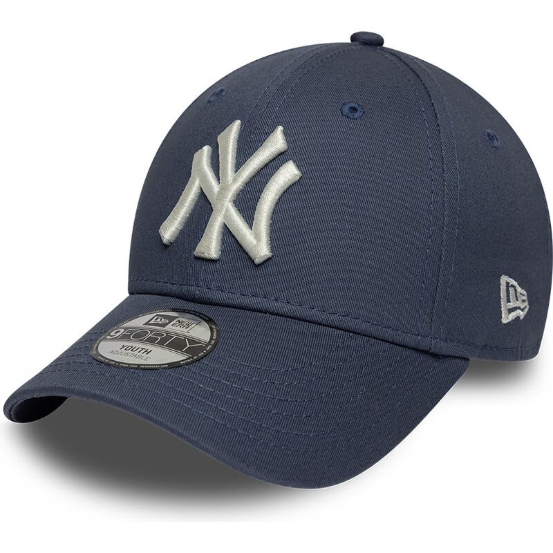 kasketter-buet-bla-justerbar-rem-til-barn-9forty-league-essential-fra-new-york-yankees-mlb-af-new-era