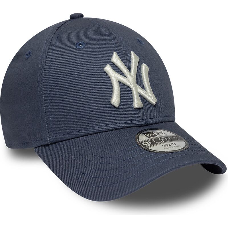 kasketter-buet-bla-justerbar-rem-til-barn-9forty-league-essential-fra-new-york-yankees-mlb-af-new-era