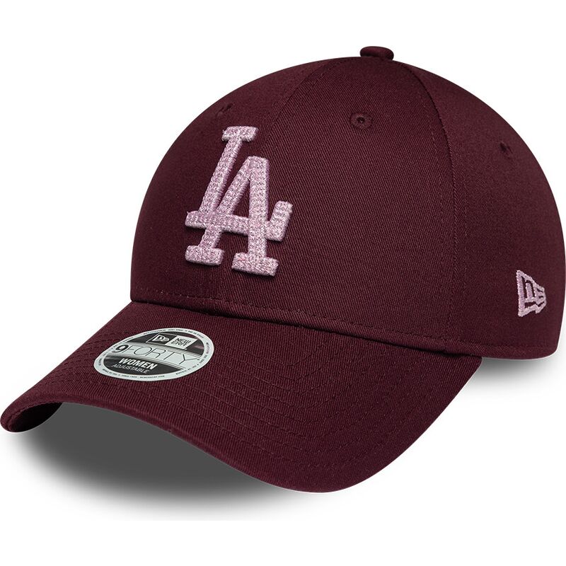 kasketter-buet-rod-justerbar-rem-rosa-9forty-metallic-fra-los-angeles-dodgers-mlb-af-new-era