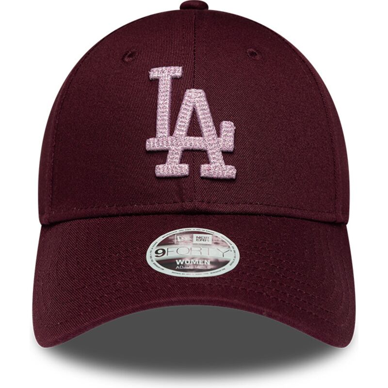kasketter-buet-rod-justerbar-rem-rosa-9forty-metallic-fra-los-angeles-dodgers-mlb-af-new-era