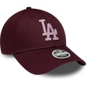 kasketter-buet-rod-justerbar-rem-rosa-9forty-metallic-fra-los-angeles-dodgers-mlb-af-new-era