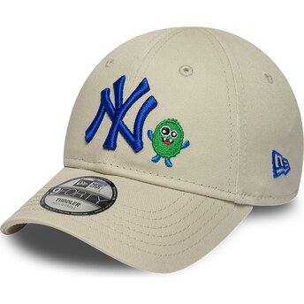 Kasketter buet beige justerbar rem 9FORTY Monster Icon fra New York Yankees MLB af New Era