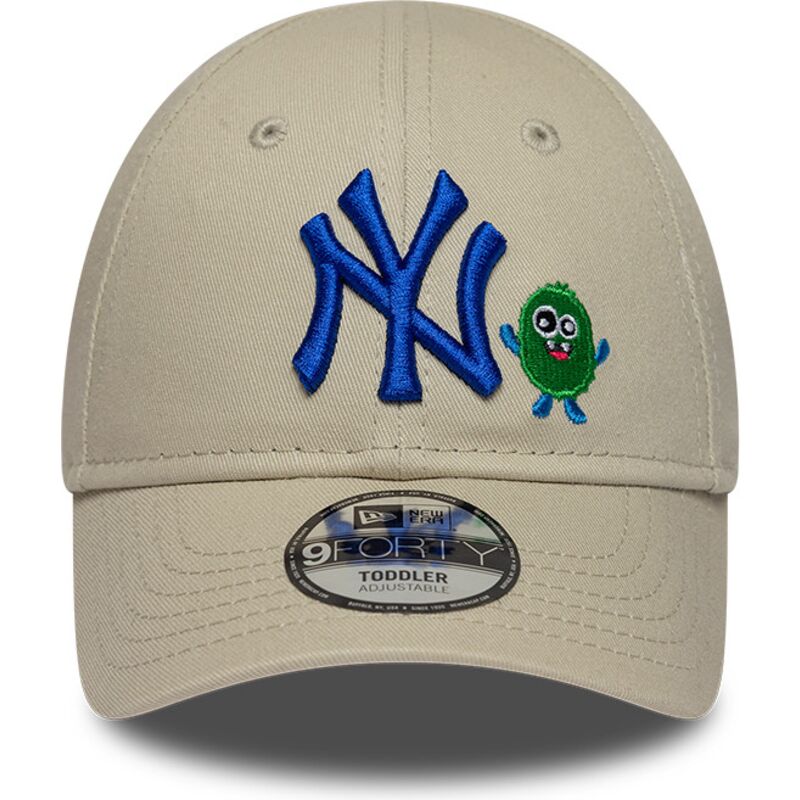 kasketter-buet-beige-justerbar-rem-9forty-monster-icon-fra-new-york-yankees-mlb-af-new-era