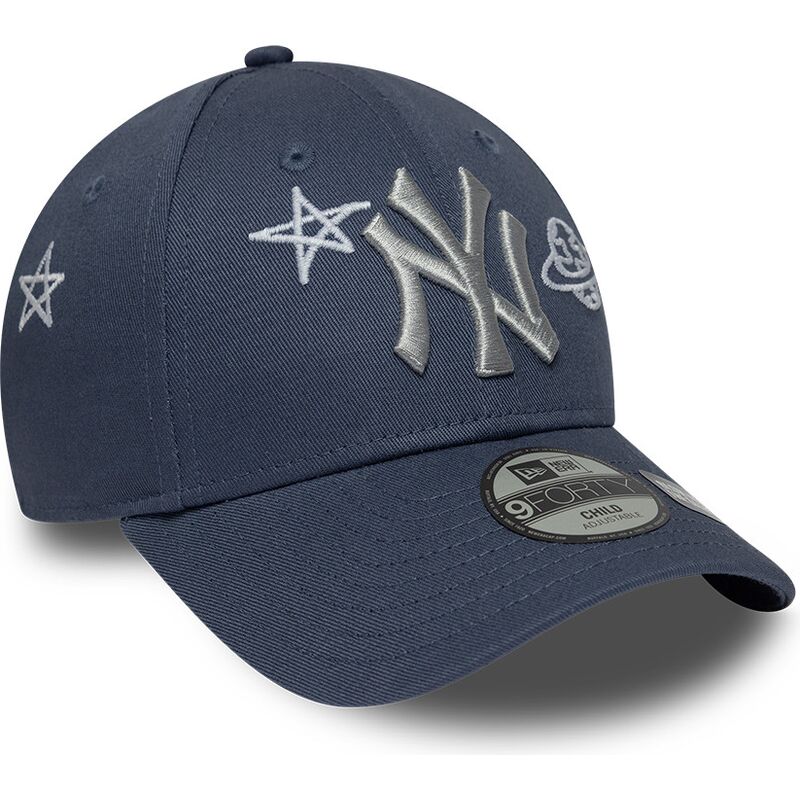 kasketter-buet-bla-justerbar-rem-til-barn-9forty-space-glow-in-the-dark-fra-new-york-yankees-mlb-af-new-era