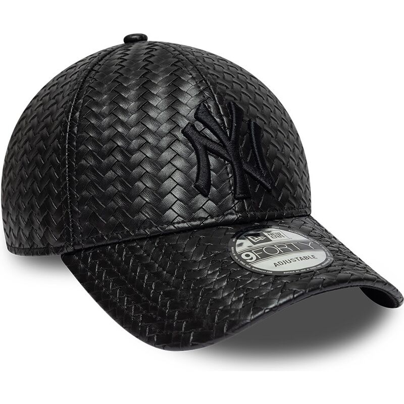 kasketter-buet-sort-snapback-9forty-pu-weave-fra-new-york-yankees-mlb-af-new-era