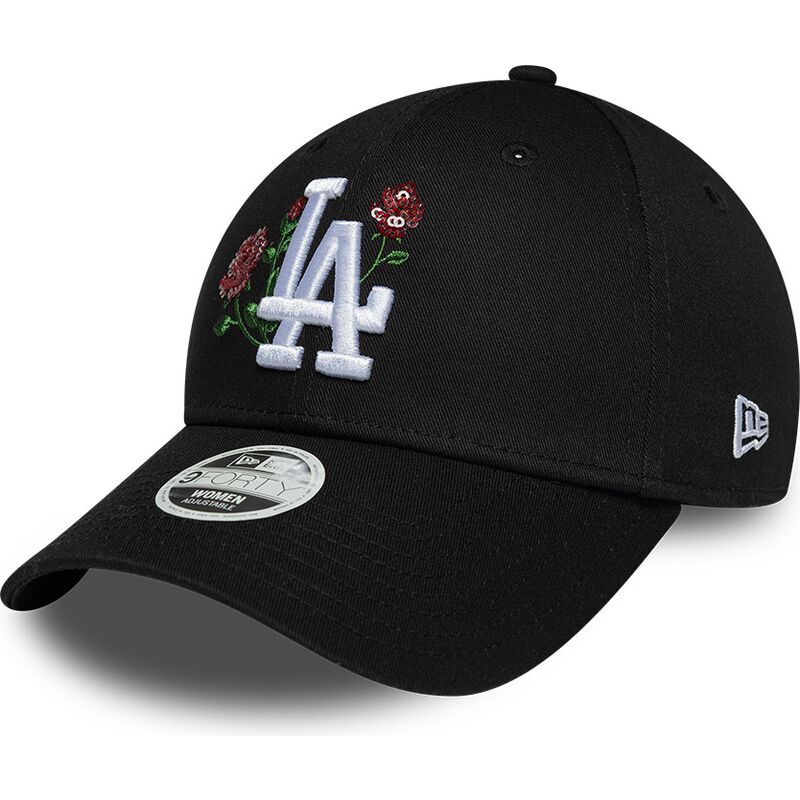 kasketter-buet-sort-snapback-9forty-rose-sequin-fra-los-angeles-dodgers-mlb-af-new-era
