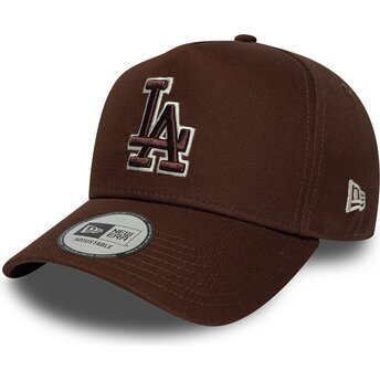 Kasketter buet brun snapback 9FORTY E Frame Team Outline fra Los Angeles Dodgers MLB af New Era