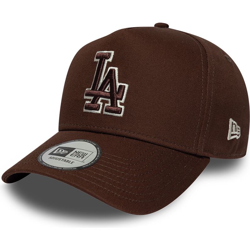 kasketter-buet-brun-snapback-9forty-e-frame-team-outline-fra-los-angeles-dodgers-mlb-af-new-era