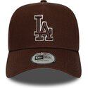 kasketter-buet-brun-snapback-9forty-e-frame-team-outline-fra-los-angeles-dodgers-mlb-af-new-era