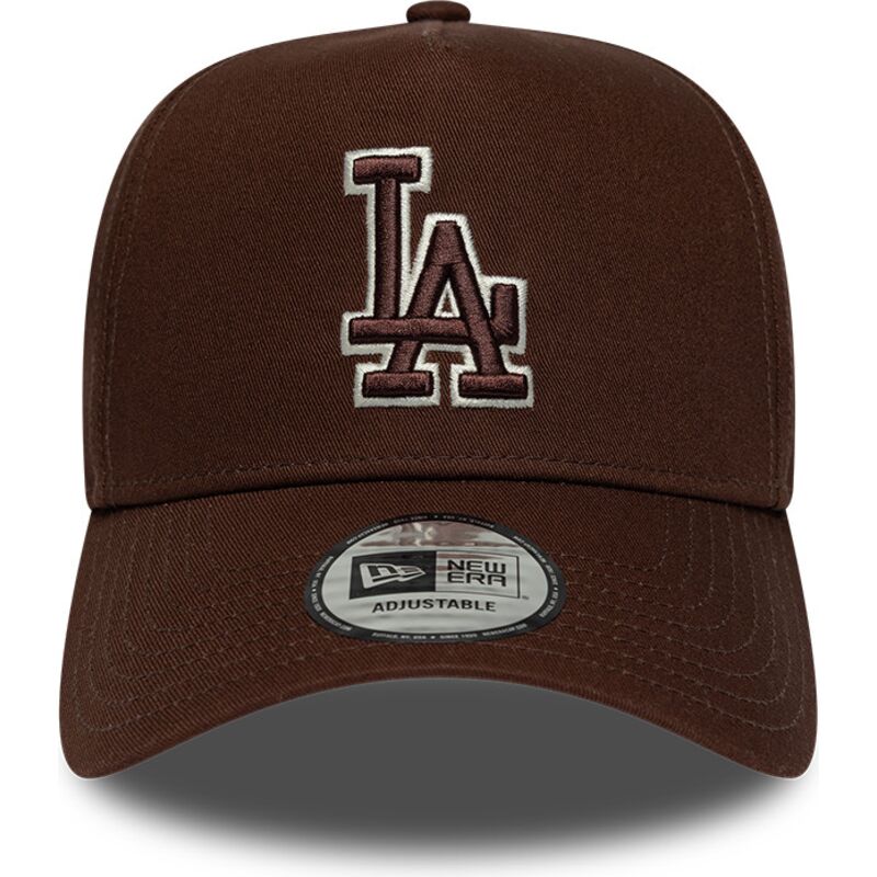 kasketter-buet-brun-snapback-9forty-e-frame-team-outline-fra-los-angeles-dodgers-mlb-af-new-era