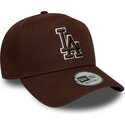 kasketter-buet-brun-snapback-9forty-e-frame-team-outline-fra-los-angeles-dodgers-mlb-af-new-era
