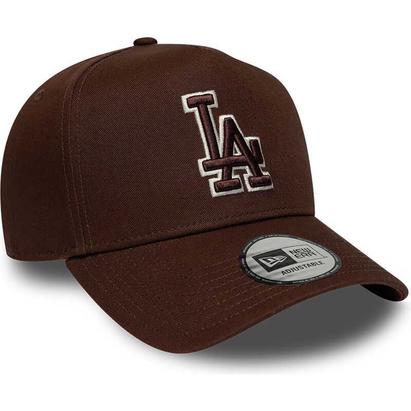 kasketter-buet-brun-snapback-9forty-e-frame-team-outline-fra-los-angeles-dodgers-mlb-af-new-era