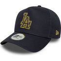 kasketter-buet-marinebla-snapback-9forty-dorado-e-frame-metallic-outline-fra-los-angeles-dodgers-mlb-af-new-era