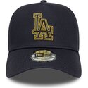 kasketter-buet-marinebla-snapback-9forty-dorado-e-frame-metallic-outline-fra-los-angeles-dodgers-mlb-af-new-era