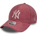 kasketter-buet-lyserod-justerbar-rem-9forty-m-crown-chunky-cord-fra-new-york-yankees-mlb-af-new-era