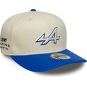 kasketter-buet-beige-snapback-9seventy-stretch-snap-contrast-visor-fra-alpine-f1-team-formula-1-af-new-era