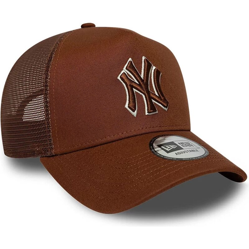 kasketter-buet-brun-snapback-e-frame-outline-fra-new-york-yankees-mlb-af-new-era