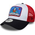 kasketter-buet-flerfarvet-snapback-til-barn-a-frame-patch-fra-superman-dc-comics-af-new-era