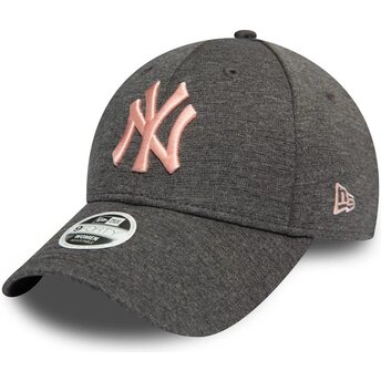 Kasketter buet grå justerbar rem rosa 9FORTY Tech Jersey fra New York Yankees MLB af New Era