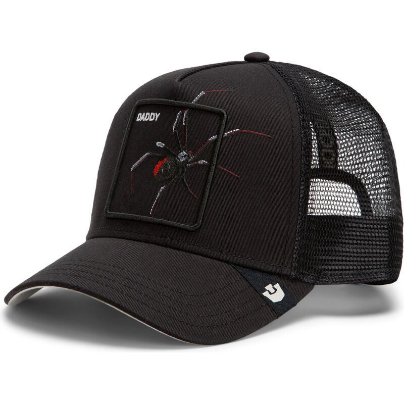 kasketter-buet-sort-snapback-over-the-line-spider-out-of-bounds-daddy-the-farm-goorin-bros