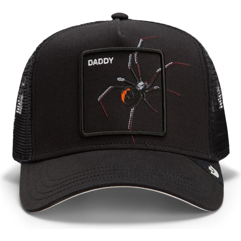 kasketter-buet-sort-snapback-over-the-line-spider-out-of-bounds-daddy-the-farm-goorin-bros