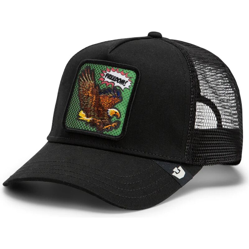 kasketter-buet-sort-snapback-freedom-eagle-pop-art-strikes-back-the-farm-goorin-bros